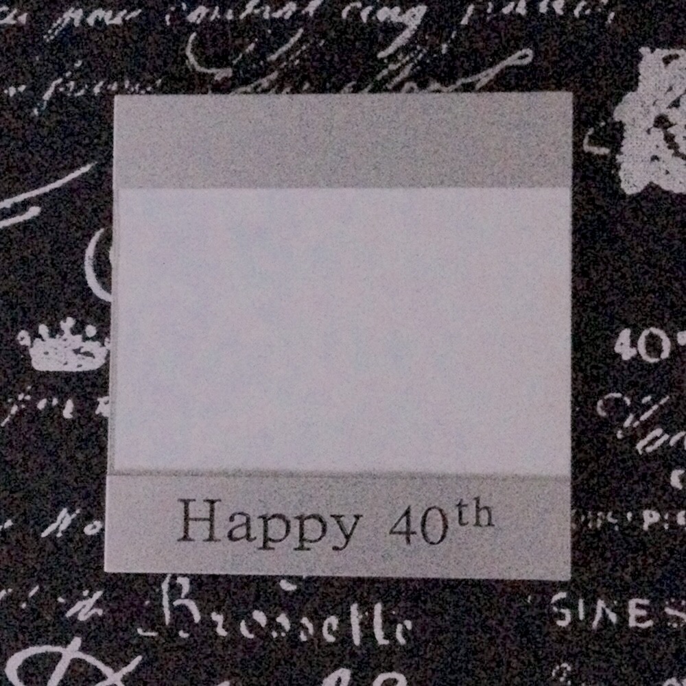 40th Birthday or Anniversary frame